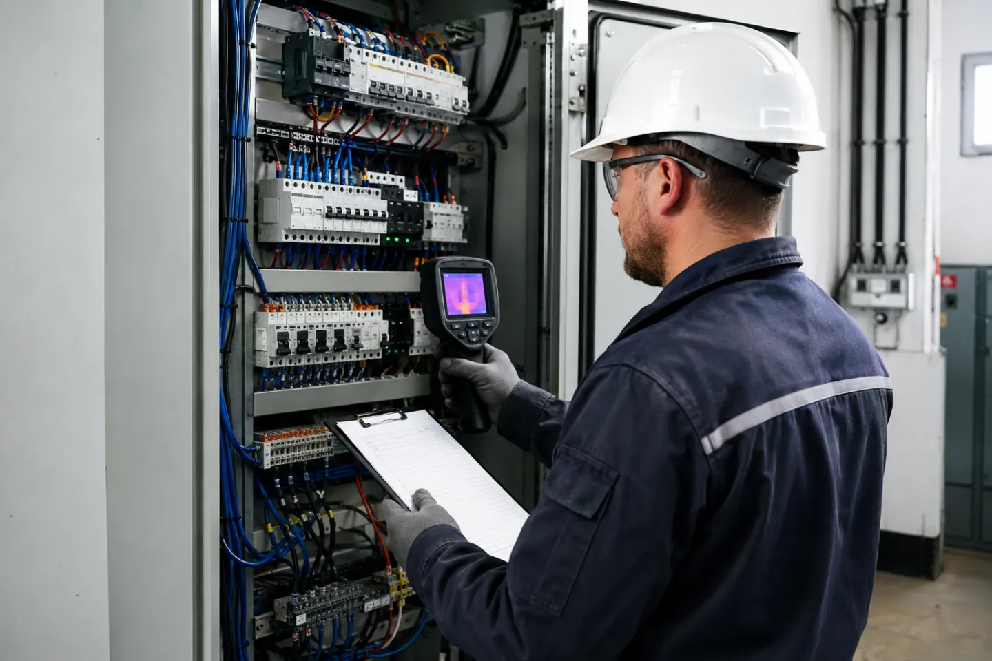 Mantenimiento de un cuadro eléctrico en una instalación de Huesca